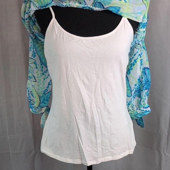 Island Republicโ Relaxed Blue and Green 3/4 Sleeve Blouse - Picture 5 of 9